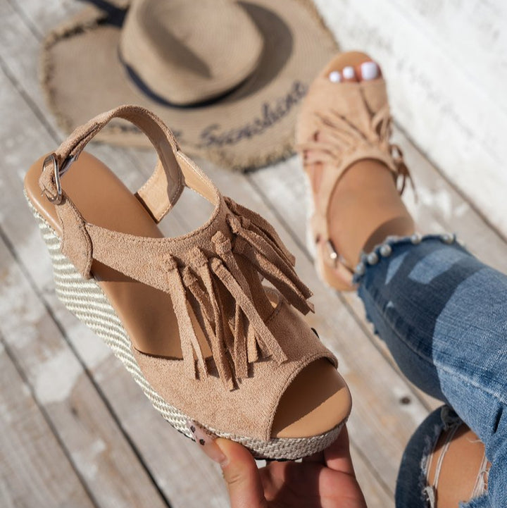 Evelina Tassel Sandals