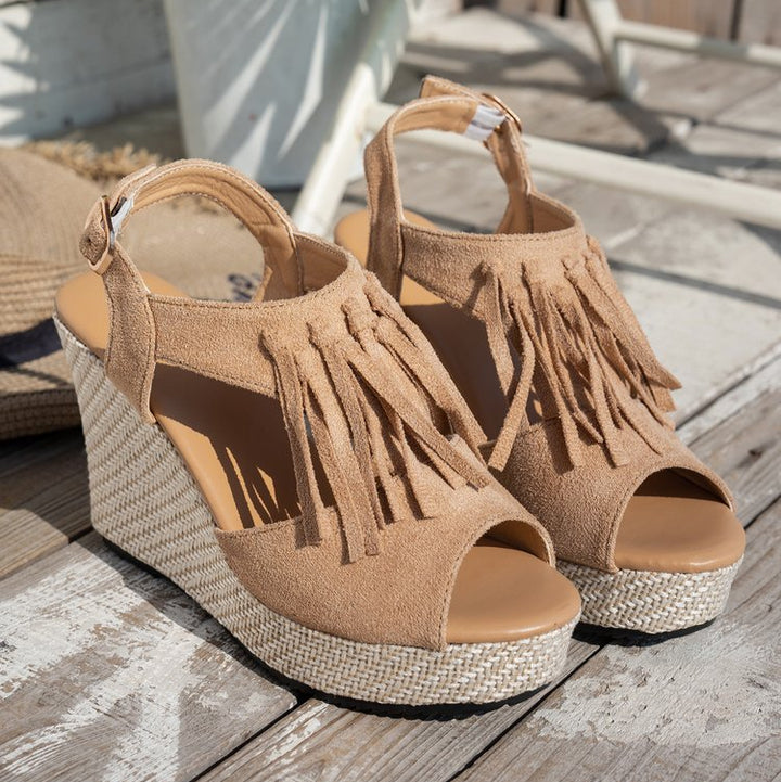 Evelina Tassel Sandals