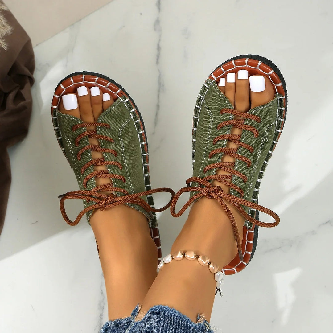 Catalina Lace Up Slides