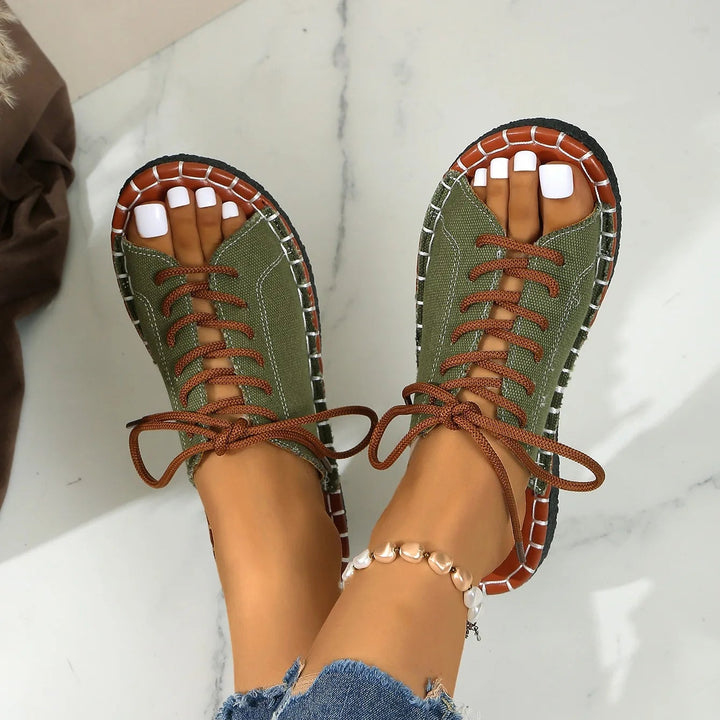 Catalina Lace Up Slides