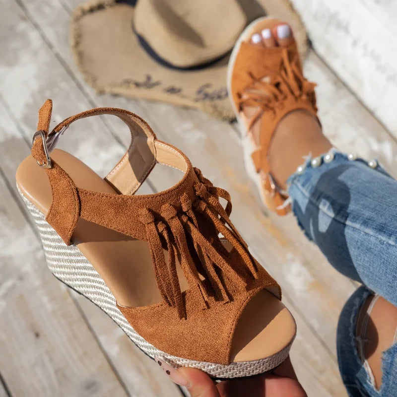 Evelina Tassel Sandals