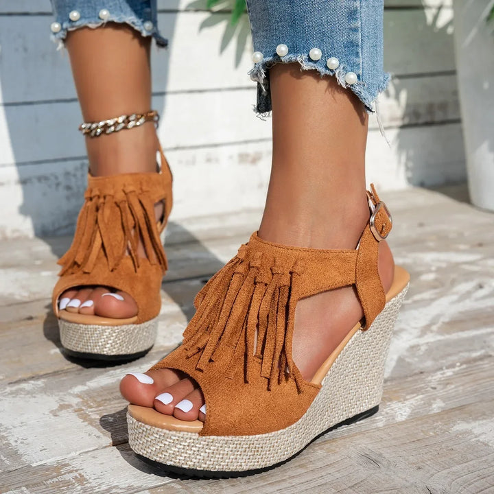 Evelina Tassel Sandals