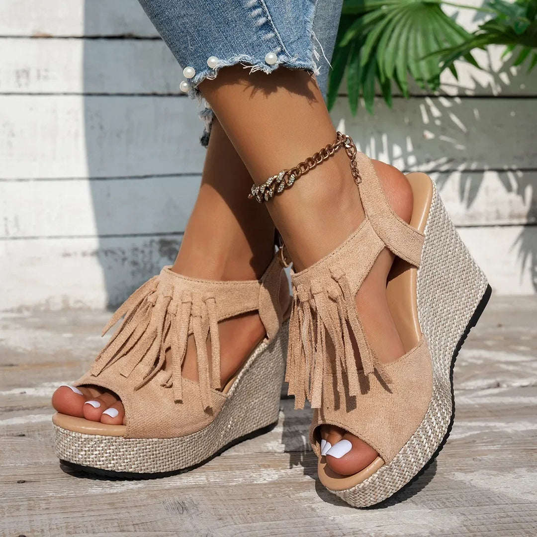 Evelina Tassel Sandals