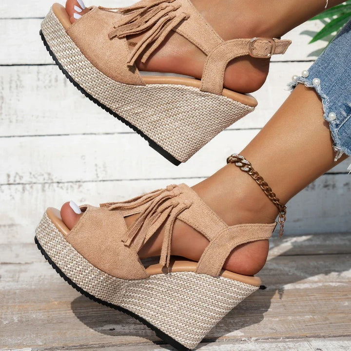 Evelina Tassel Sandals