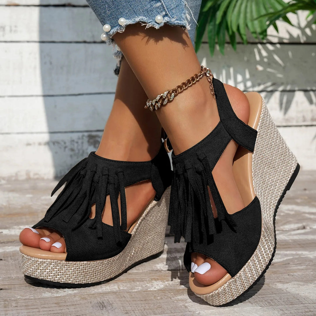 Evelina Tassel Sandals